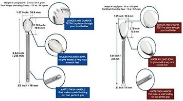 Мм, найдовший титановий кухоль-спорк з довгою ручкою та титановою ложкою, довгий кухоль-спорк та довга чаша-ложка поліровані для приємного відчуття гладкості в роті, постачається з водонепроникним тканинним чохлом., 245