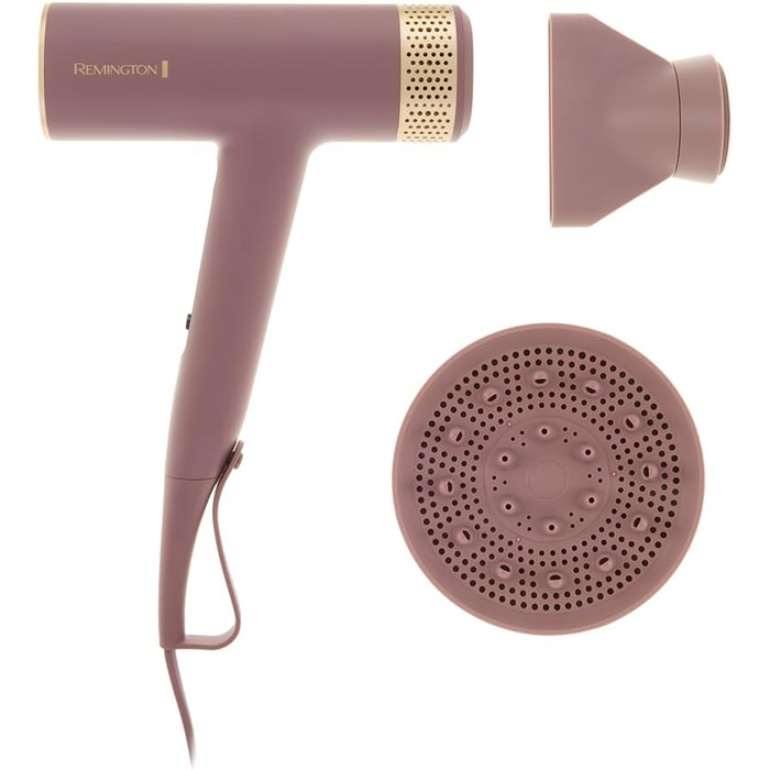 Фен для волосся легкий, довговічний безщітковий цифровий мотор 110 000 об/хв 2 насадки дифузор та концентратор (іонна технологія & Anti-Frizz, 12 режимів нагріву та швидкості) EC8930