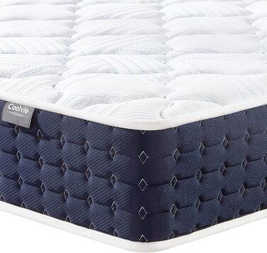 Матрац Coolvie 90x200 см Ортопедичний матрац H3 з 7-зонними пружинами Pocket Spring, висота 20 см Матраци з гелевим пінним покриттям з ефектом пам&39яті для сну на боці та на спині, сертифікований Oeko-Tex 90x200x20 см