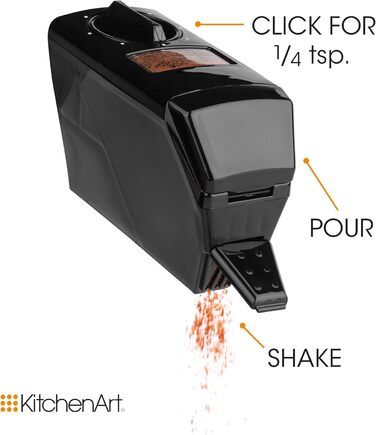 Поличка для спецій KitchenArt Carousel Select-A-Spice, 12 відділень, чорна, 22,2 x 22,2 x 15,2 см, Select-A-Spice Classic, чорний