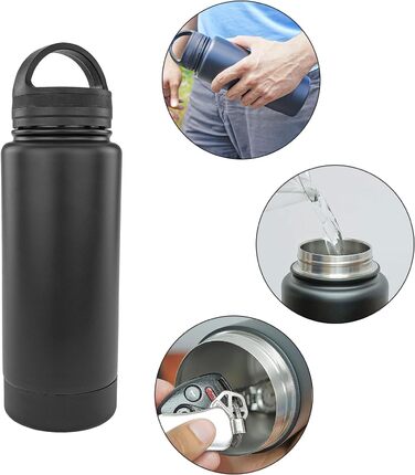 Стильна кавова кружка з прихованим відділенням для чашок. Зберігайте свої цінності в безпеці. Безпечна відволікаюча увага. Чашка для води.