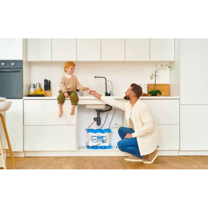 Система зворотного осмосу Pure Aquacalcium, фільтр для води з мінералізацією (додавання кальцію), система фільтрації питної води з підключенням під раковину