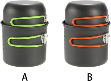 Портативний складаний горщик для кемпінгу, відкритий посуд для пікніка, портативний складаний посуд для кемперів, туристичних страв, з сумкою для зберігання