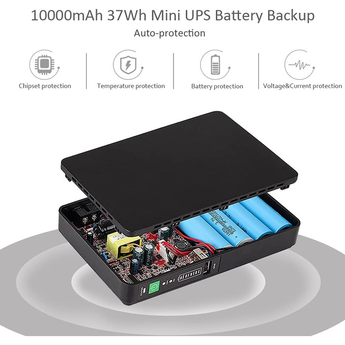 Міні ДБЖ з гігабітним POE для роутера, модему, камери спостереження, вхід змінного струму вихід 5В USB 9В/12В DC 24В/48В POE (1000