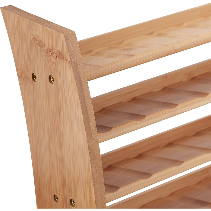 Бамбукова підставка для спецій Relaxdays, 5 ярусів, окремостояча кухонна полиця, ВxШxГ 36 x 40,5 x 16 см, підставка для спецій на стільницю, натуральний колір