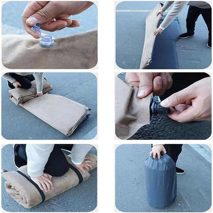 Автомобільний матрац, надувний матрац для Audi Q3 Q5 Q7 Q8 8U F3 8R 4M, надувне ліжко, килимок для сну, розкладний матрац, килимки для сну для двох осіб, A/Коричневий, звичайний A/Коричневий