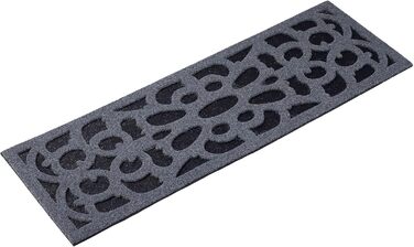 Вузький килимок для дверей Nicoman Barrier, екологічний, стійкий до подряпин та абсорбуючий, сірий (водонепроникний) - 75x25 см (30&39&39x10&39&39), 25 x 75 см (прямокутний) чорний