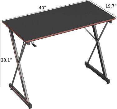 Ігровий стіл, 80 x 60 см Ергономічний комп'ютерний стіл, стіл з поверхнею з вуглецевого волокна, стійкий гачок для навушників для