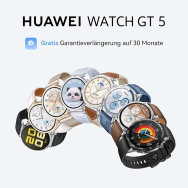 Розумний годинник HUAWEI Watch GT 5 46 мм, розширені функції для бігу та їзди на велосипеді, моніторинг здоров&39я, час роботи від батареї до 14 днів, сумісний з iOS та Android, 6 місяців розширеної гарантії, Braun (46 мм) 46 мм GT 5