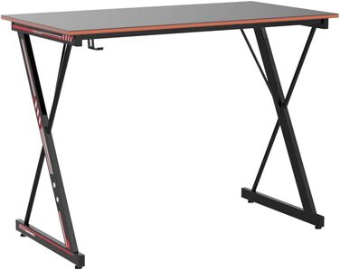 Ігровий стіл, 80 x 60 см Ергономічний комп'ютерний стіл, стіл з поверхнею з вуглецевого волокна, стійкий гачок для навушників для