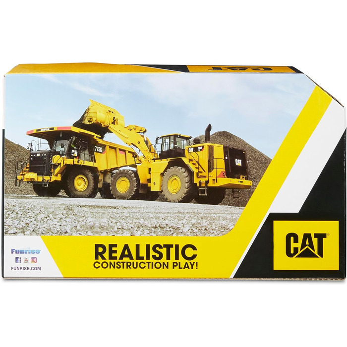 Самоскид CAT Tough Machines Construction Vehicle, жовто-чорна конструкція, 82285 Caterpillar