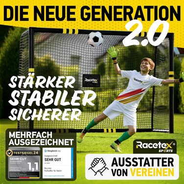 Футбольні ворота для дітей та дорослих у саду з антикорозійним покриттям - дитячі футбольні ворота, включаючи ґрунтові анкери для оптимальної стійкості - футбольні ворота з оббивкою по периметру 180 см x 120 см.