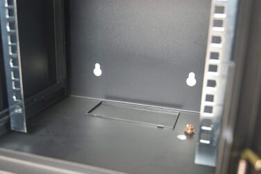 Міні-мережевий корпус WAYTEX 37483, 10 дюймів, 6U, відсік для дисків, серверний, зі скляними дверцятами та чорним замком, постачається у зібраному вигляді