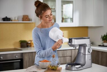 Борошномельний верстат Kenwood KAX941PL (аксесуар для кухонного комбайна, підходить для всіх кухонних комбайнів Chef і kMix, сталевий подрібнювач), білий