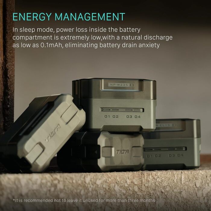 Зарядний пристрій Tilta NP-W235, 4-канальний зарядний пристрій, сумісний з акумуляторами NP-W235, портативна зарядна станція TBC-W235-GN