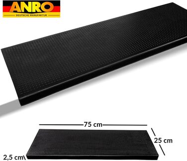 Гумові килимки для сходів 75 х 25 см ANRO