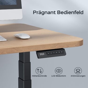 Рама столу DeHong з регулюванням висоти та 2 двигунами, 3-рівнева електрична регульована висота рами столу, функція пам&39яті та плавний старт/зупинка, 6BPLUS чорного кольору