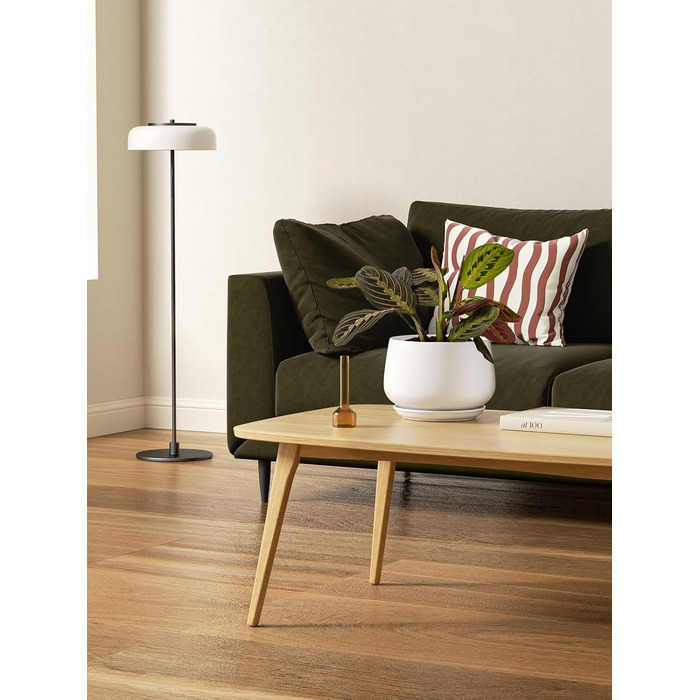 Керамічні квіткові горщики LE TAUCI з блюдцями, набір маленьких квіткових горщиків діаметром 101316 см, набір з 3 горщиків для кімнатних рослин, горщики з дренажним отвором, білі