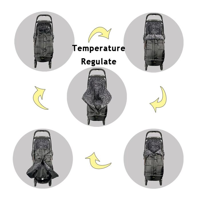 Муфта для ніг CozyMe, зимовий чохол для коляски для малюків, легке регулювання температури, люлька для немовляти, водонепроникна к