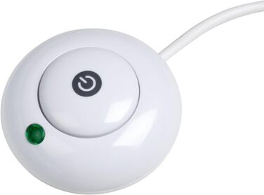 Контактний подовжувач Meister - кабель 2 м - білий - пластиковий кабель - IP20 для приміщень - окремий педальний вимикач / подовжувач живлення / кілька розеток / настільна розетка / Tido 6-контактний / 7430050, 6-