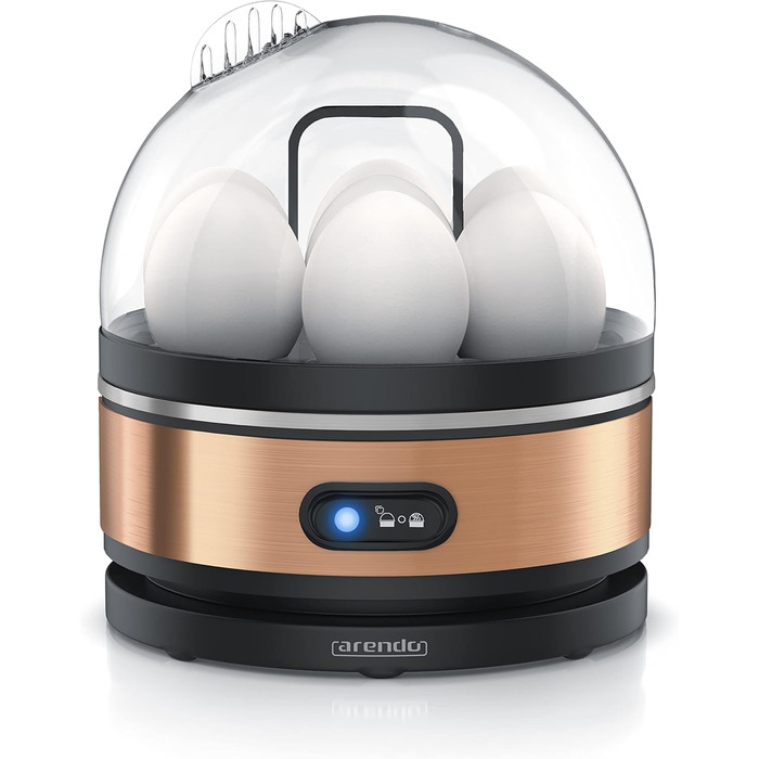 Яйцеварка 400 Вт - конструкція з нержавіючої сталі - 1-7 яєць - яйцеварка - перемикач функцій - 3 ступені твердості на вибір - фун