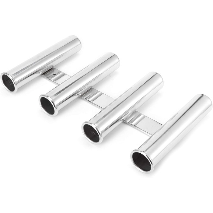 Тримач для вудки KIMISS з 4 трубками з нержавіючої сталі для кріплення на човні та яхті - вертикальне кріплення для безпечної риболовлі в морському середовищі