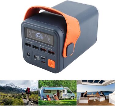 Портативна електростанція ASHATA, аварійне джерело живлення для зовнішнього використання з літієвим акумулятором ємністю 60000 мАг, двонаправлена швидка зарядна станція для відключень електроенергії на природі під час кемпінгу (синя)