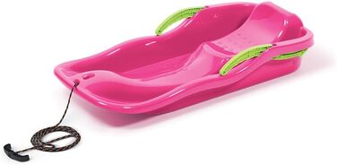 Санки NEUSTANLO Race Bob, пластикові, з гальмівним важелем, рожеві