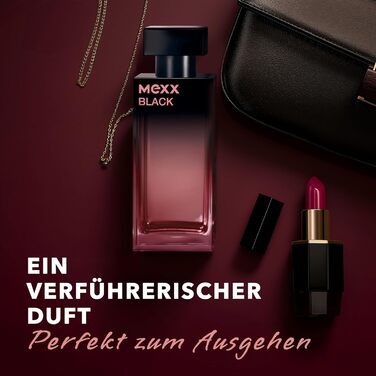 Туалетна вода MEXX BLACK Woman, чарівний та насичений аромат із фруктовими нотками для чуттєвих жінок, 30 мл (1 упаковка)