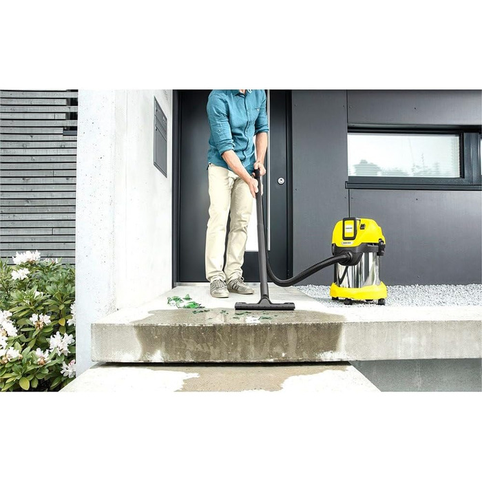 Акумуляторний пилосос для вологого/сухого прибирання Krcher 36 В WD 3 Battery Premium, патронний фільтр, шланг 2 м, об'єм контейне