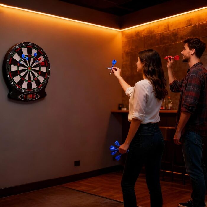 Електронна мішень для дартсу, Електронна мішень для дартсу з 12 дротиками та 30 змінними наконечниками, Електронна мішень для дартсу з голосовим керуванням та РК-дисплеєм, Мішень для дартсу на батарейках, Електрична мішень для дартсу, Нова версія