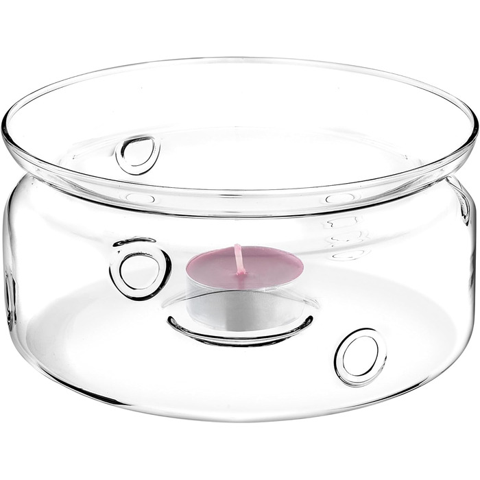 Заварник скляний 1.5л з підставкою та ситечком, чайник з термоізолятором, скляний чайник з фільтром для розсипного чаю, чайний сервіс (з ситечком) 1.5л