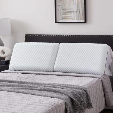 Подушка Weekender з пінного гелю з ефектом пам&39яті, розмір &quotqueen-size&quot, середня м&39якість, підтримка шиї та плечей, для сну на спині, боці та животі, для дому, готелю та лікарні, 2 шт., набір &quotqueen-size&quot