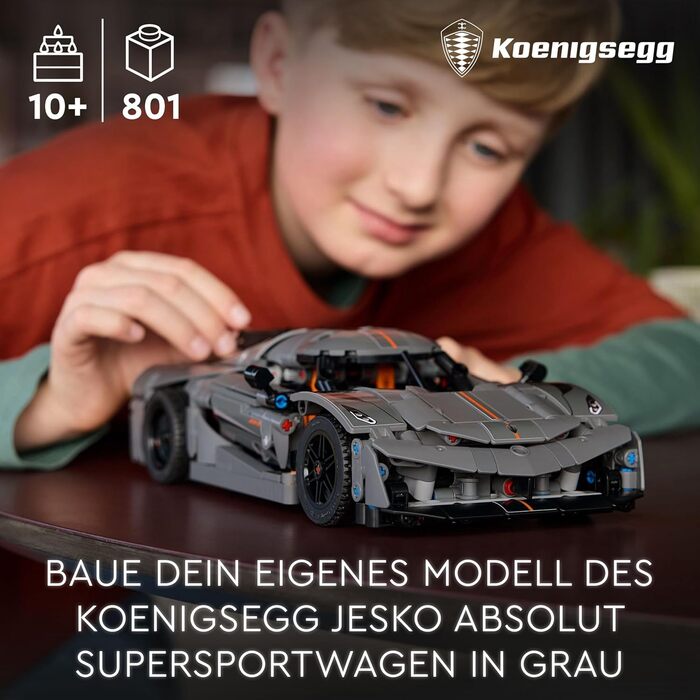 Конструктор LEGO Technic Koenigsegg Jesko Absolut Super Sports Car 42173, 801 деталь, суперкар