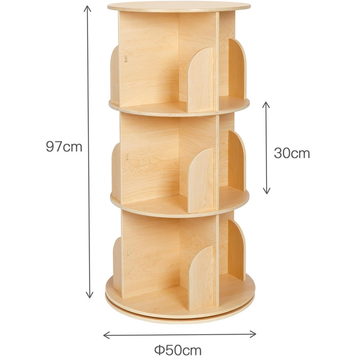 Обертова книжкова полиця OOOK, обертова на 360 книжкова полиця з 3 полицями, вузька обертова полиця для дітей та дорослих, багатофункціональна дерев&39яна окремостояча полиця для вітальні та спальні