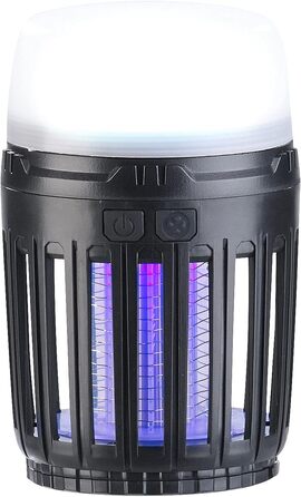 Ліхтар від комарів Exbuster УФ-засіб від комах 2-в-1 та кемпінговий ліхтар з акумуляторною батареєю, регульованою яскравістю, USB (кемпінговий ліхтар від комарів, лампа від комарів, настільна лампа на батарейках)