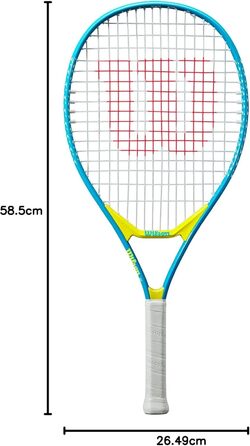 Тенісна ракетка Wilson Ultra Power 23 Strung G, дитяча, чорно-сіра, розміри 7-8