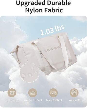 Ручна поклажа Narwey Ryanair 40x30x20, Маленька спортивна сумка для подорожей, Ручна поклажа, Сумка для літака для жінок, Дорожня сумка Weekender Men 20L (Бежева) Бежева 40 x 25 x 19 см