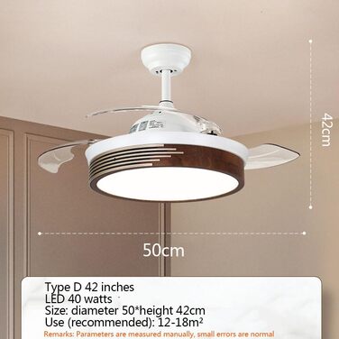 Світлодіодне освітлення NSXBY, прихований стельовий вентилятор, безшумний вентилятор, сучасний стельовий вентилятор, пульт дистанц