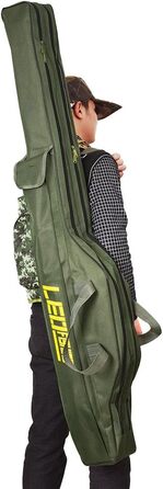 Сумка для риболовлі Lixada 100 / 150 см, багатоцільова складна сумка для вудки, кишені на блискавці, сумка для зберігання, темно-зелена - 150 см