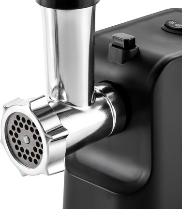 М'ясорубка, 1000 Вт електрична м'ясорубка з 3 перфорованими дисками з нержавіючої сталі, пробка, комплект Кеббе, фарш машина ковба