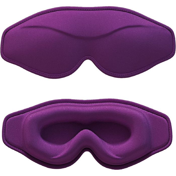 Маска для сну для чоловіків і жінок, 3D контурна маска для сну, м'яка комфортна пов'язка на очі для авіаперельотів, йоги, сну Фіол