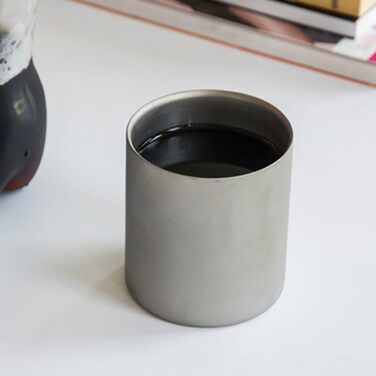 Титанова двостінна ізольована кружка для кави та чаю, 450 мл, для кемпінгу, походів та активного відпочинку, з кришкою та футляром для перенесення