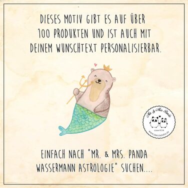 Персоналізована кружка з астрологічним зображенням Водолія &quotМістер і місіс Панда&quot - подарунки, гороскоп, подарунок на день народження, знак зодіаку, персоналізована кружка, подарунок, з іменем, термокружка, персоналізована