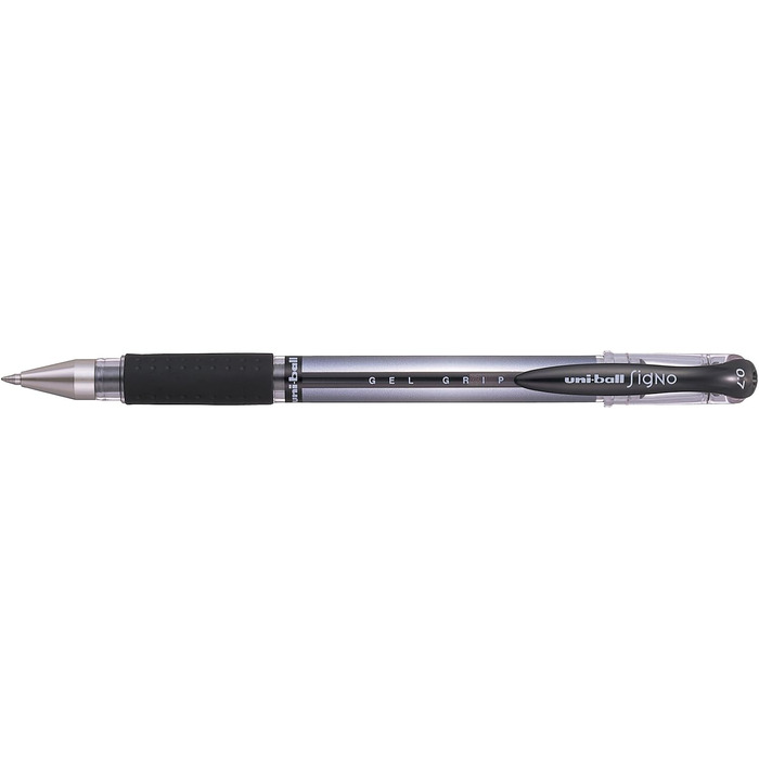 Мм Наконечник 0,5 мм Ширина ходу 12 шт. Чорний Чорний Гель, 151S SigNo Gel Rollerball Comfort Grip 0,7