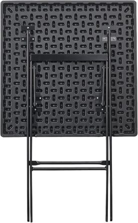 Складаний садовий стіл, пластик, 180x75 см - Буфетний стіл з ручкою для перенесення - Складаний стіл для саду, патіо та балкону - Туристичний стіл на 6 осіб (Кобе)