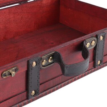 Вінтажна дерев&39яна валіза, декоративна скринька в античному стилі, портативна дорожня скриня/скриня для скарбів з ручкою зі штучної шкіри, ідеально підходить для передпокою, офісу, вітальні чи кабінету