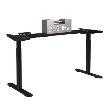 Каркас столу Radlove з подвійним двигуном та регулюванням висоти, регульовані ніжки підставки для столів розміром від 120 до 178 см з 4 функціями пам&39яті (чорний циліндричні ніжки)