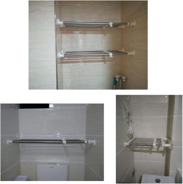 Розширювані полиці для гардеробу BAOYOUNI, регульована полиця для зберігання, органайзер своїми руками, вішалки для одягу, роздільники полиць для кухні, ванної кімнати, спальні, розширювана довжина 60-80 см