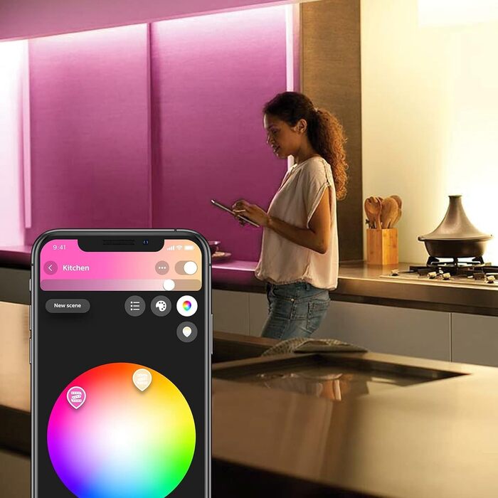 Подовжувач Philips Hue White & Color Ambiance Lightstrip Plus (1 м), світлодіодна стрічка з регулюванням яскравості для системи освітлення Hue з 16 мільйонами кольорів, інтелектуальне керування освітленням за допомогою голосу або програми